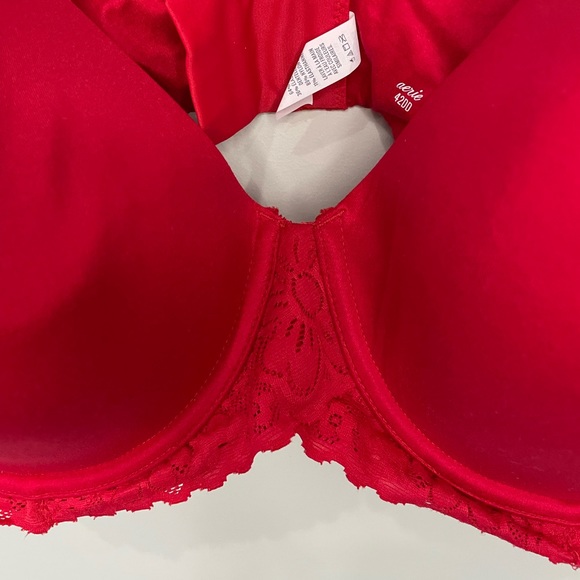 Aerie Real Sunny full coverage red lace detail bra 42DD - Picture 3 of 11
